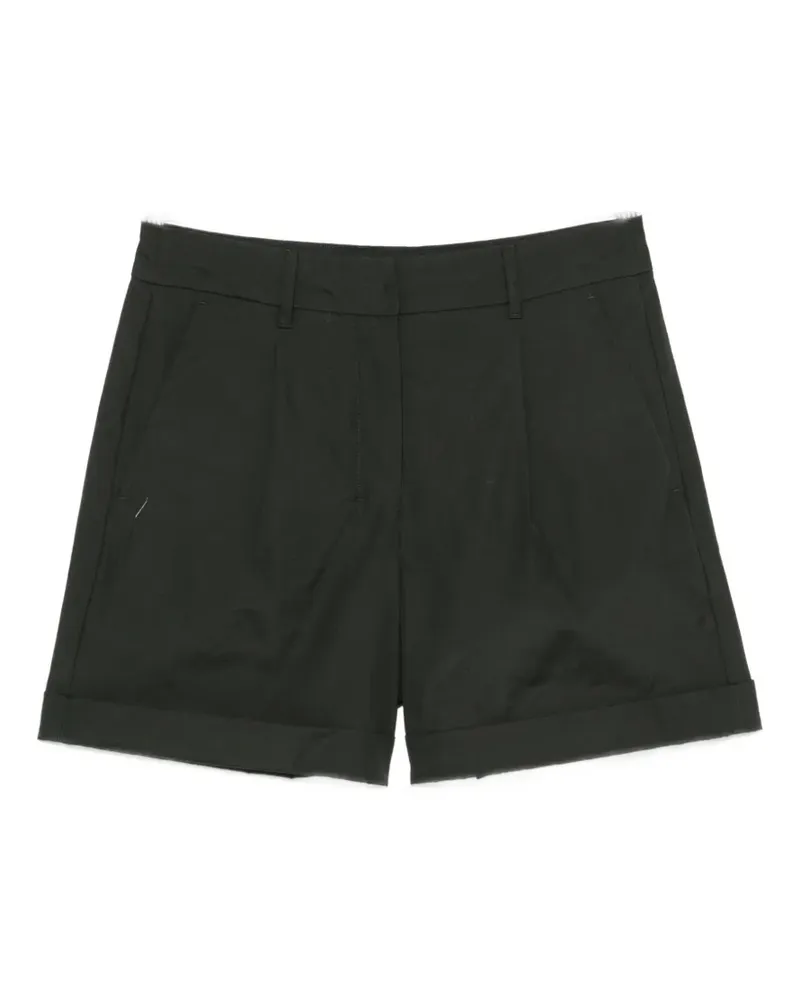 Max Mara Ubino pleated-front cuffed-hem shorts - Grün Grün