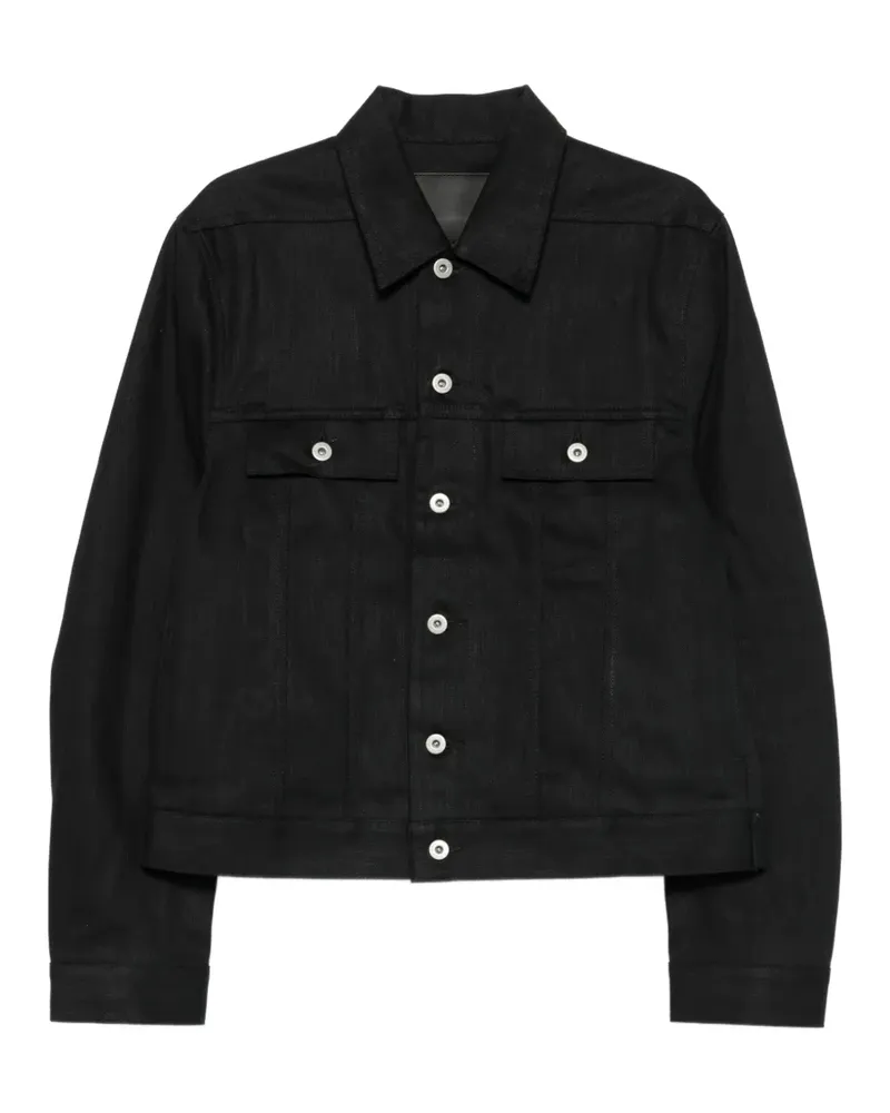 DRKSHDW by Rick Owens button-up trucker denim jacket - Schwarz Schwarz