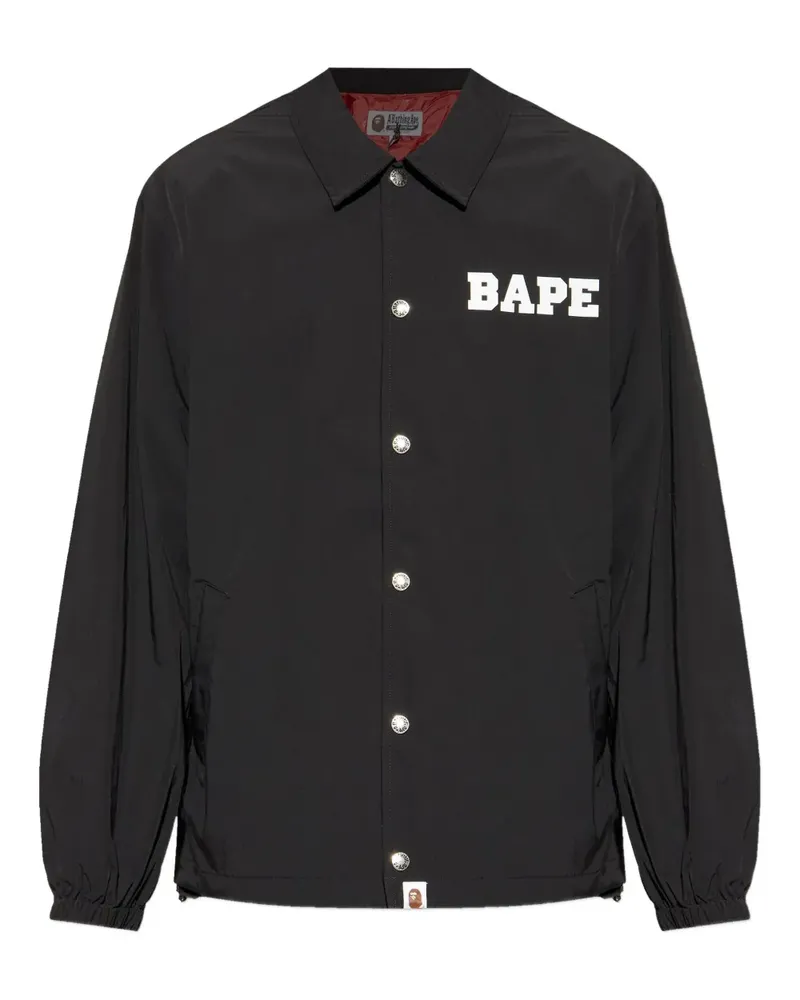 BAPE College Coach Jacke - Schwarz Schwarz