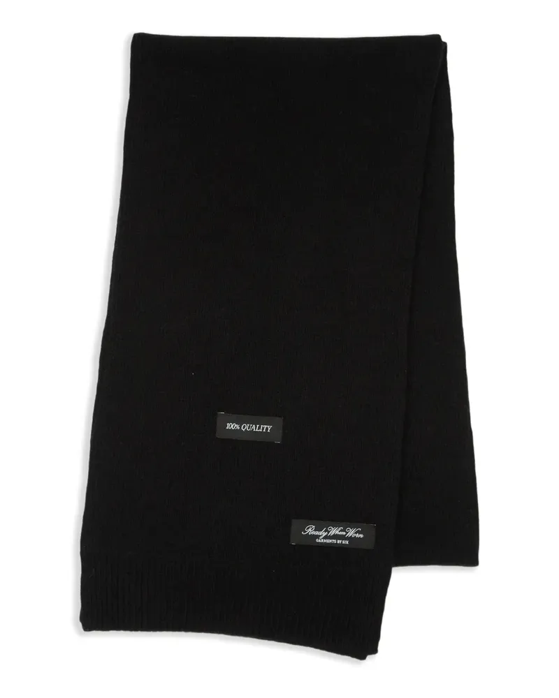 Maison Margiela Schal mit Logo-Patch - Schwarz Schwarz