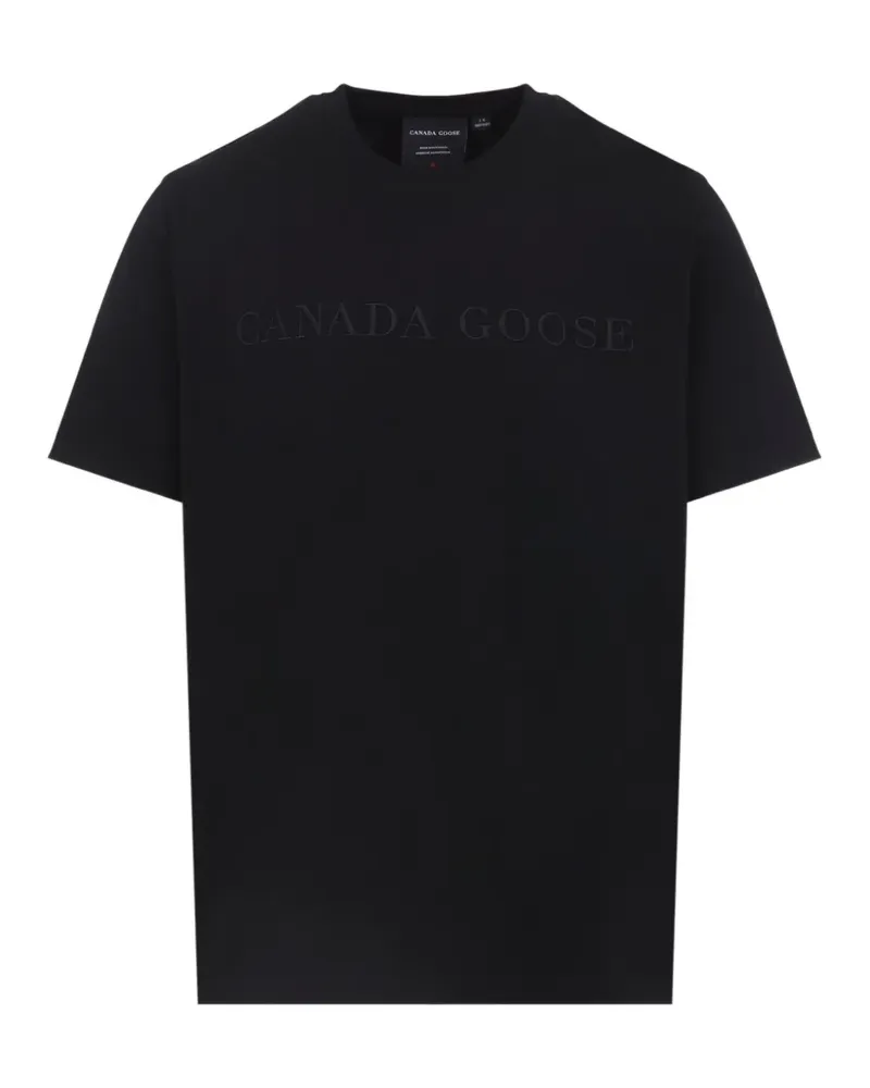 Canada Goose logo-embroidery T-shirt - Schwarz Schwarz