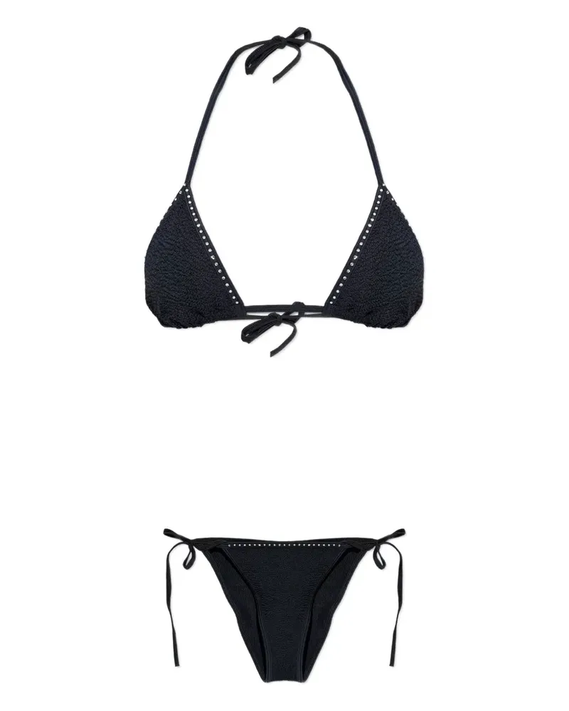 Hunza G Gina Swarovski® crinkle bikini - Schwarz Schwarz