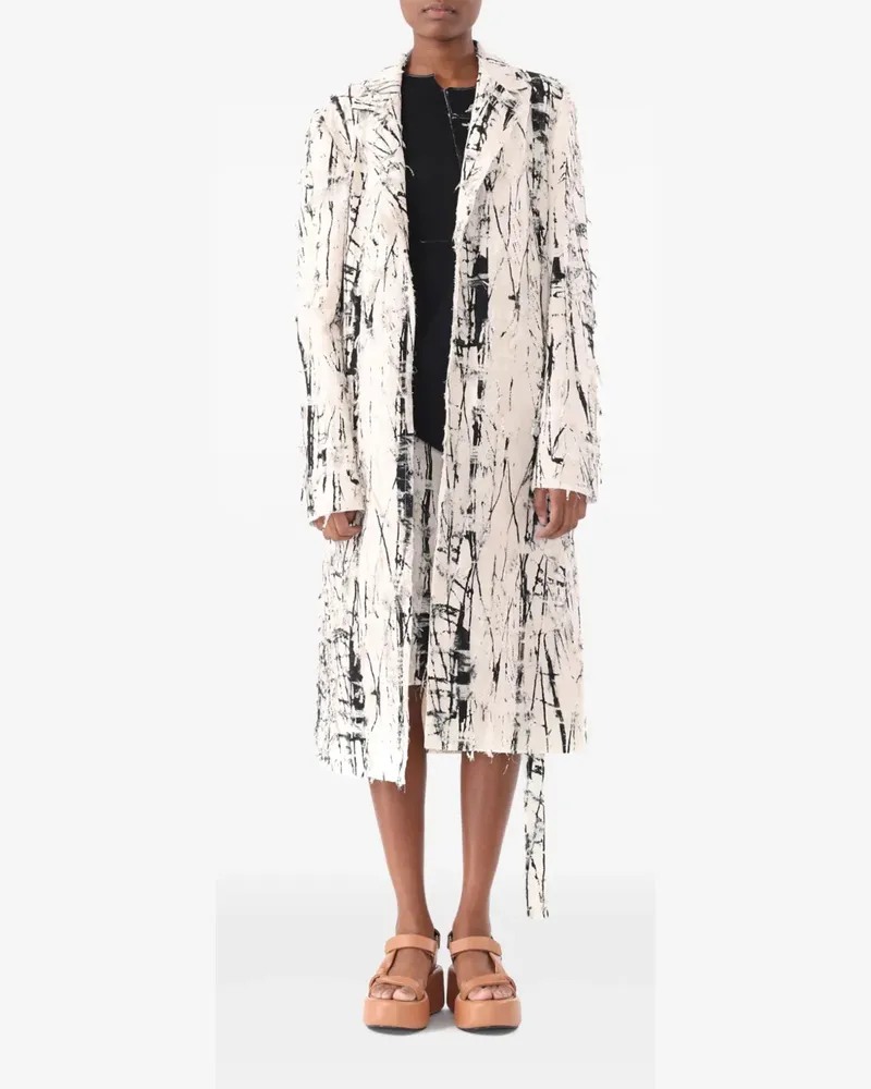Jason Wu Calligraphy Jacquard-Mantel - Weiß Weiß