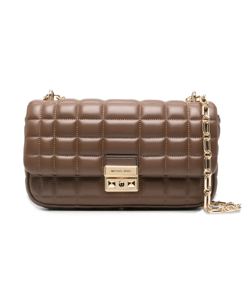 Michael Kors Große Tribeca Schultertasche mit Steppung - Braun Braun