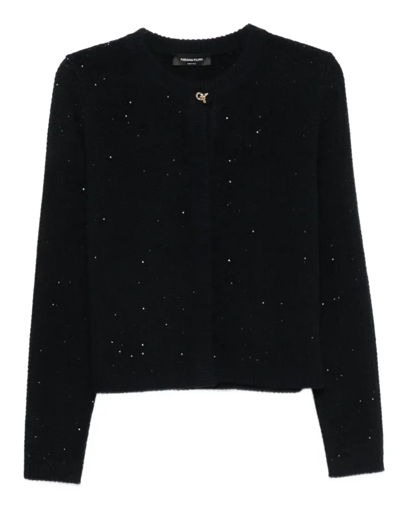 Fabiana Filippi sequin-embellished cardigan - Blau Blau