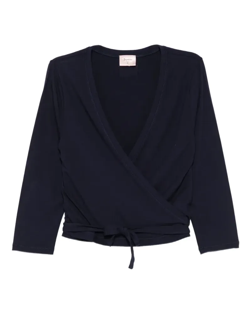 Repetto Langarmshirt mit gewickeltem Design - Blau Blau
