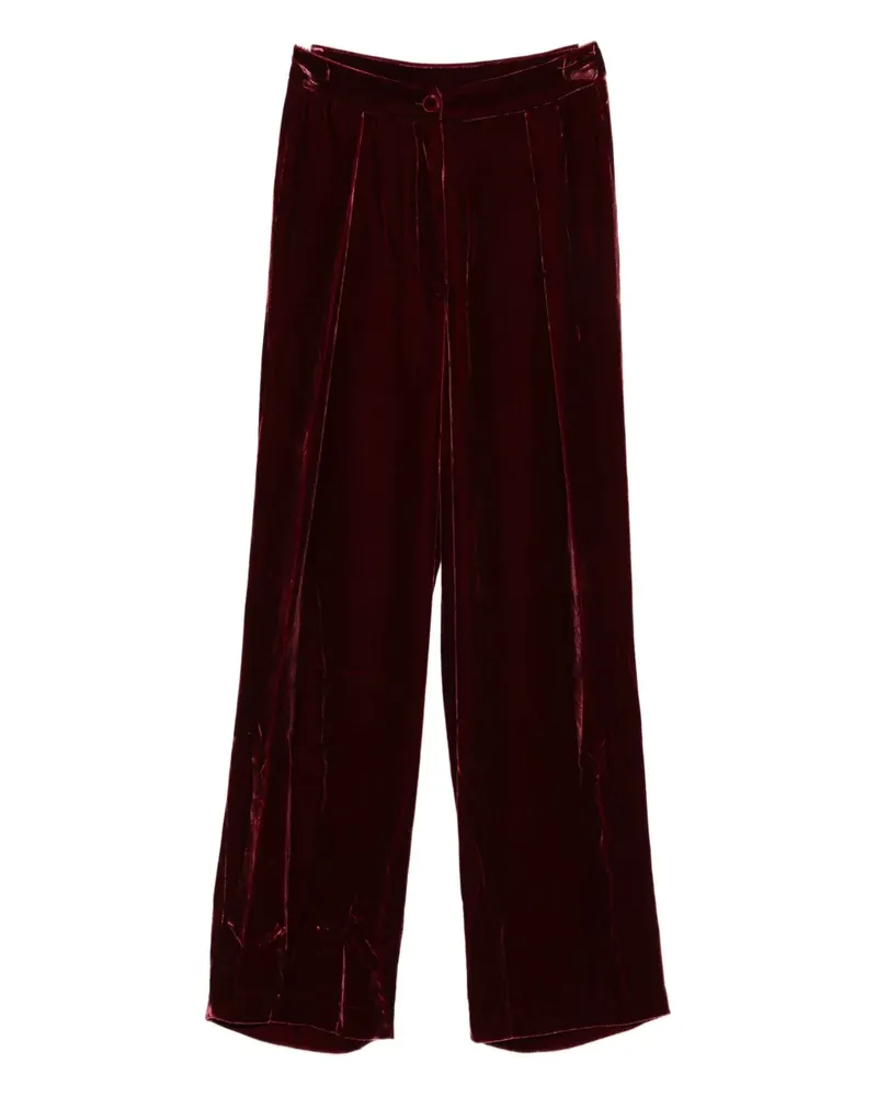 Raquel Diniz pleated velvet trousers - Rot Rot