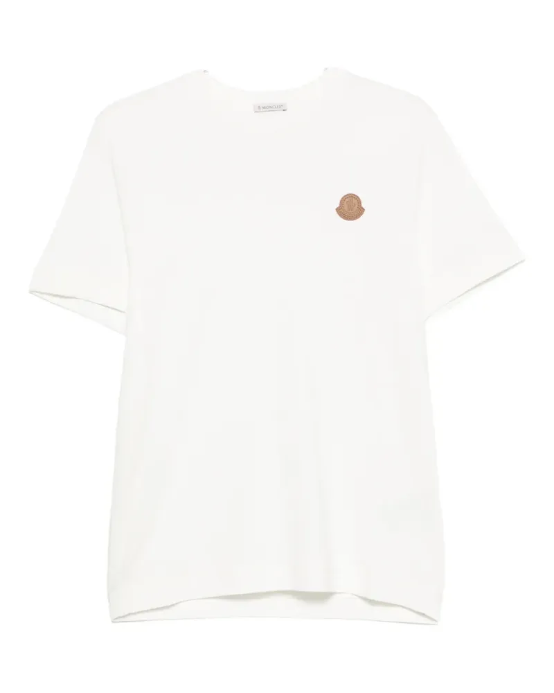 Moncler T-Shirt mit Logo-Patch - Nude Nude