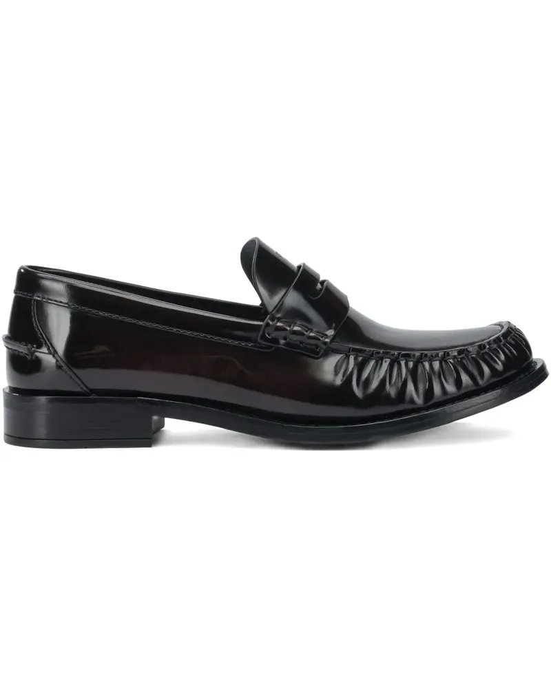 Prada logo-debossed loafers - Schwarz Schwarz