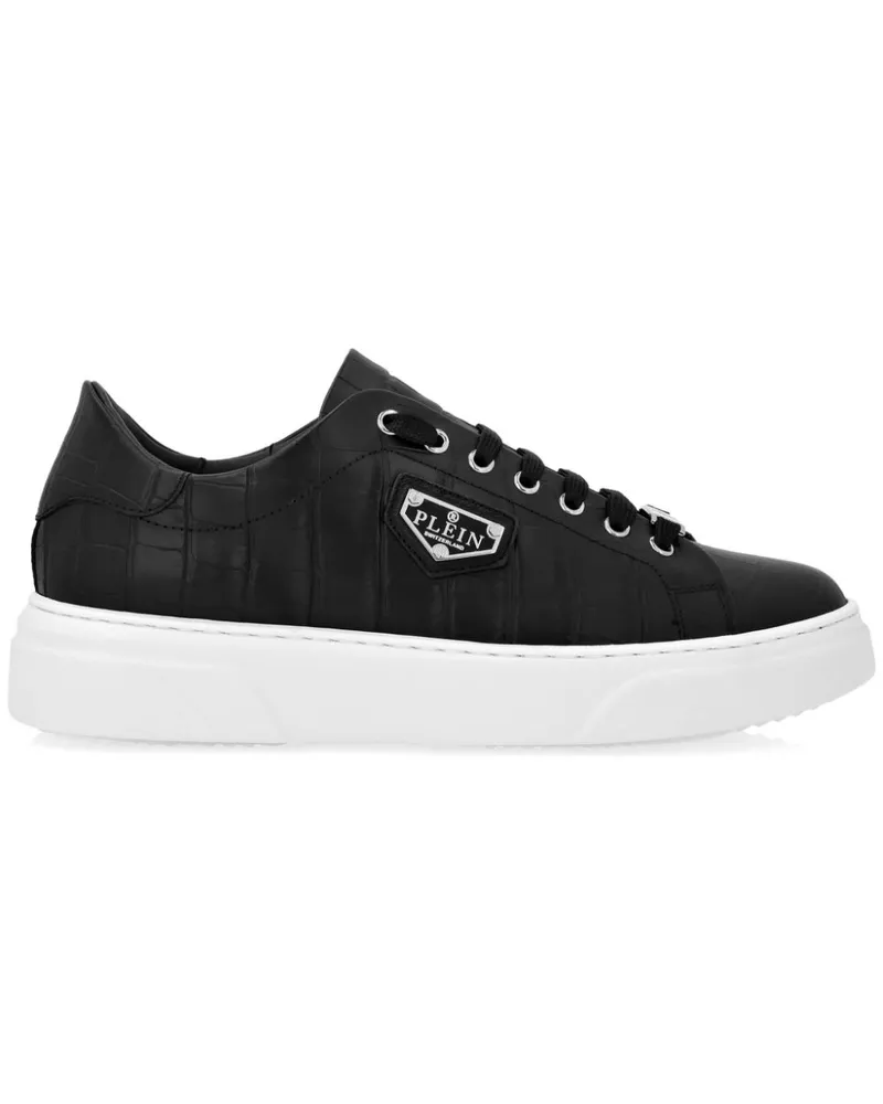 Philipp Plein Sneakers mit Kroko-Optik - Schwarz Schwarz