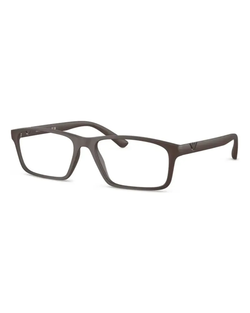 Emporio Armani Brille mit eckigem Gestell - Braun Braun