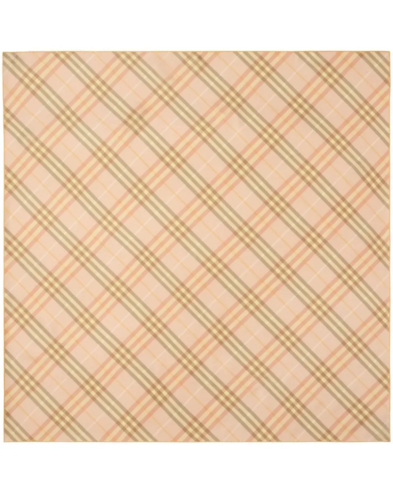 Burberry Schal aus Seide mit Check - Nude Nude