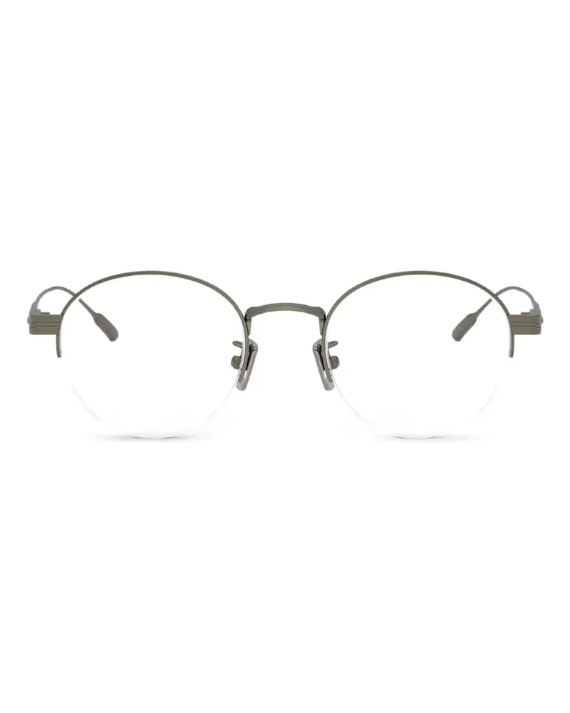 Moncler Brille aus Titan mit rundem Gestell - Grau Grau