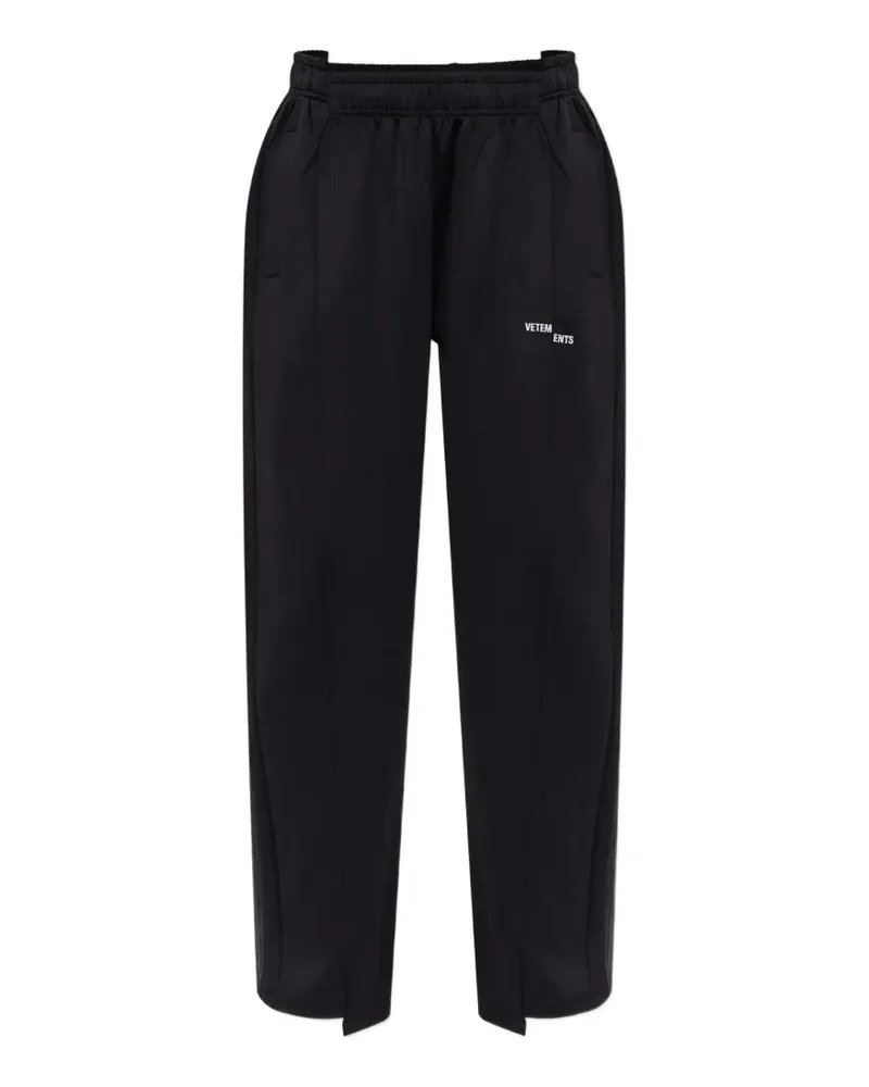 VETEMENTS logo-print track pants - Schwarz Schwarz