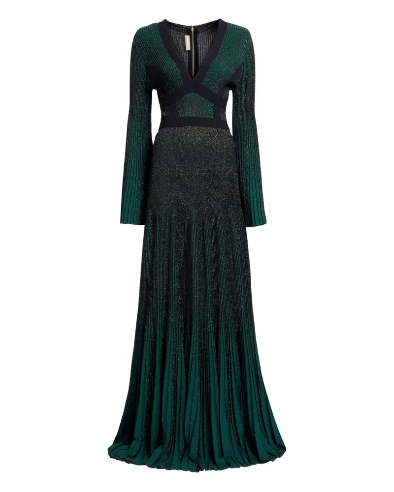 Elie Saab Maxikleid mit Falten - Grün Grün
