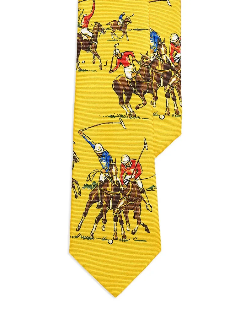 Ralph Lauren polo player-print tie - Gelb Gelb