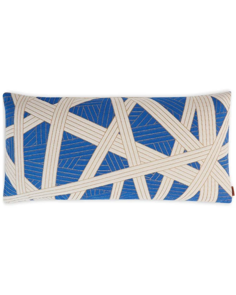 Missoni Home Eckiges Nastri Kissen - Blau Blau