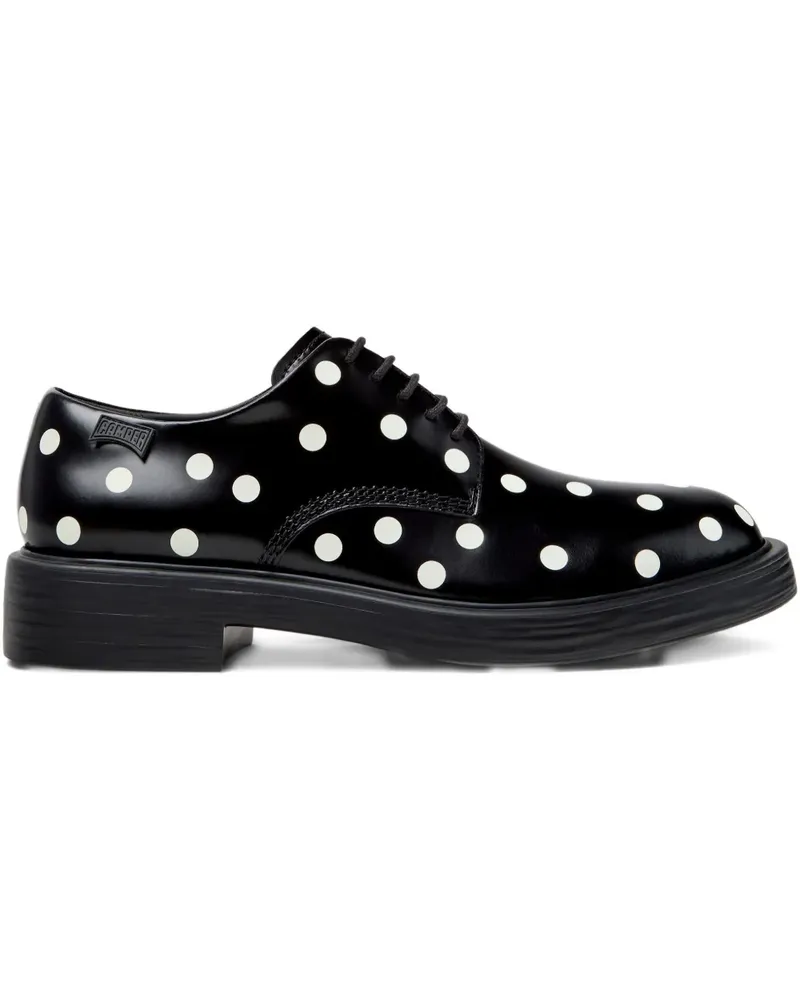 Camper Dean polka-dot lace-up derby shoes - Schwarz Schwarz