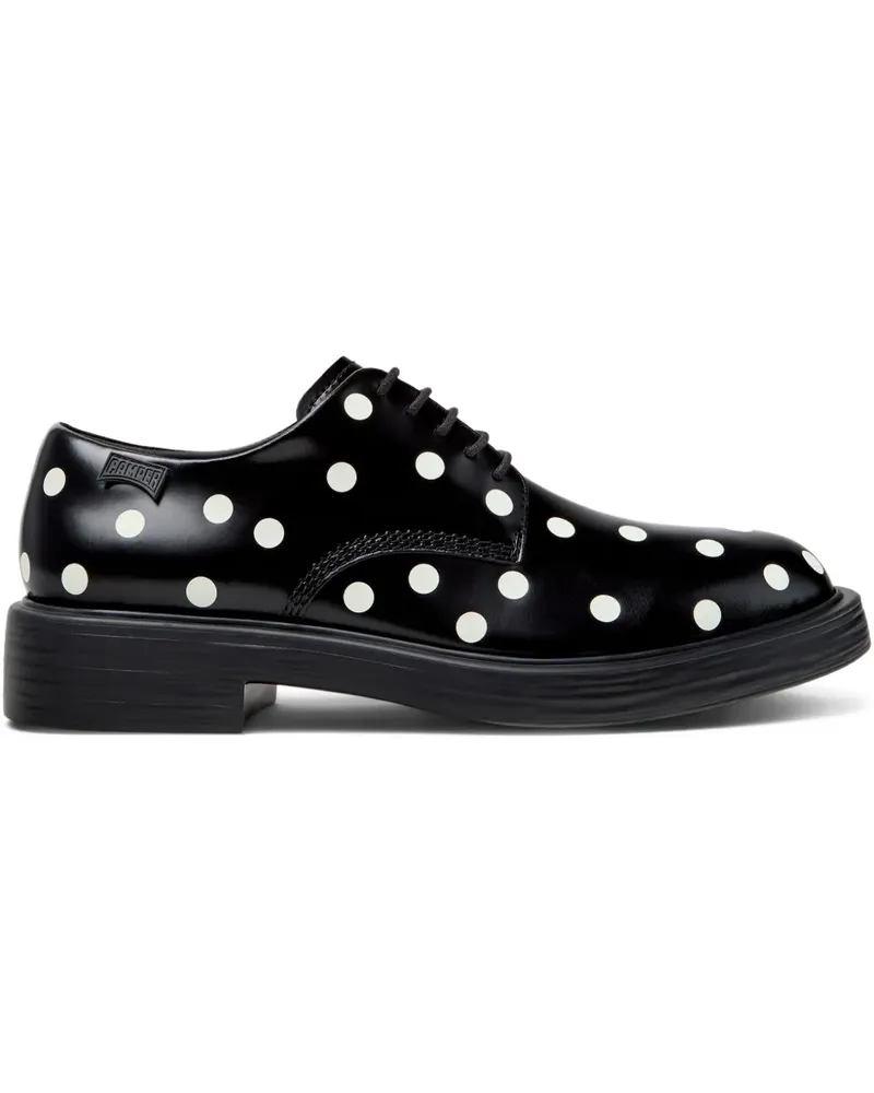 Camper Dean polka-dot lace-up derby shoes - Schwarz Schwarz
