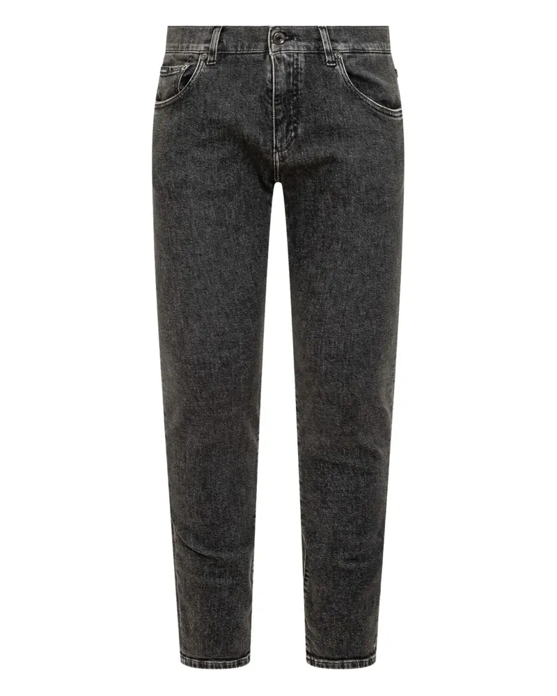 Dolce & Gabbana Jeans mit Metallschild - Grau Grau