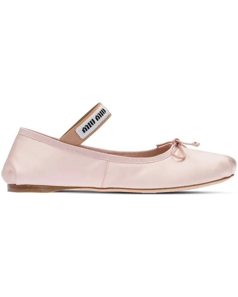 Miu Miu Ballerinas mit Riemchen - Rosa Rosa