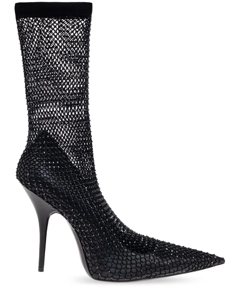 Balenciaga Avenue Stiefeletten aus Mesh 110mm - Schwarz Schwarz