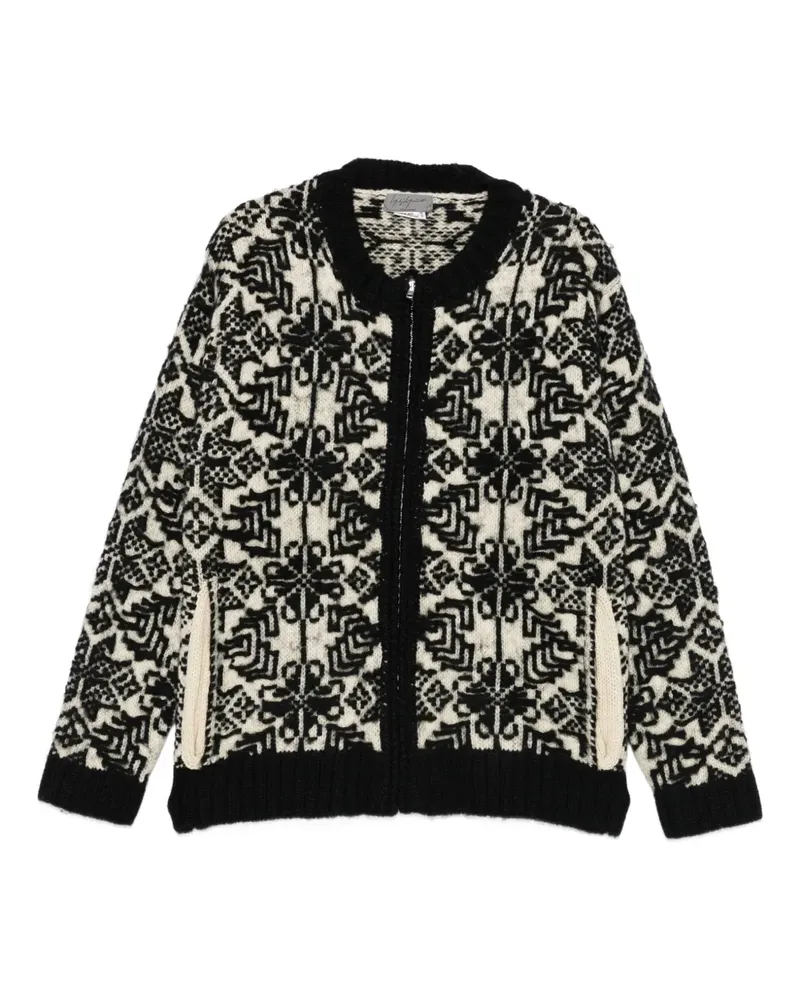 Yohji Yamamoto Klassischer Cardigan - Schwarz Schwarz