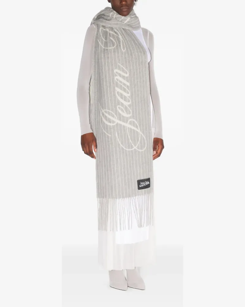 Jean Paul Gaultier Schal mit Nadelstreifen - Grau Grau