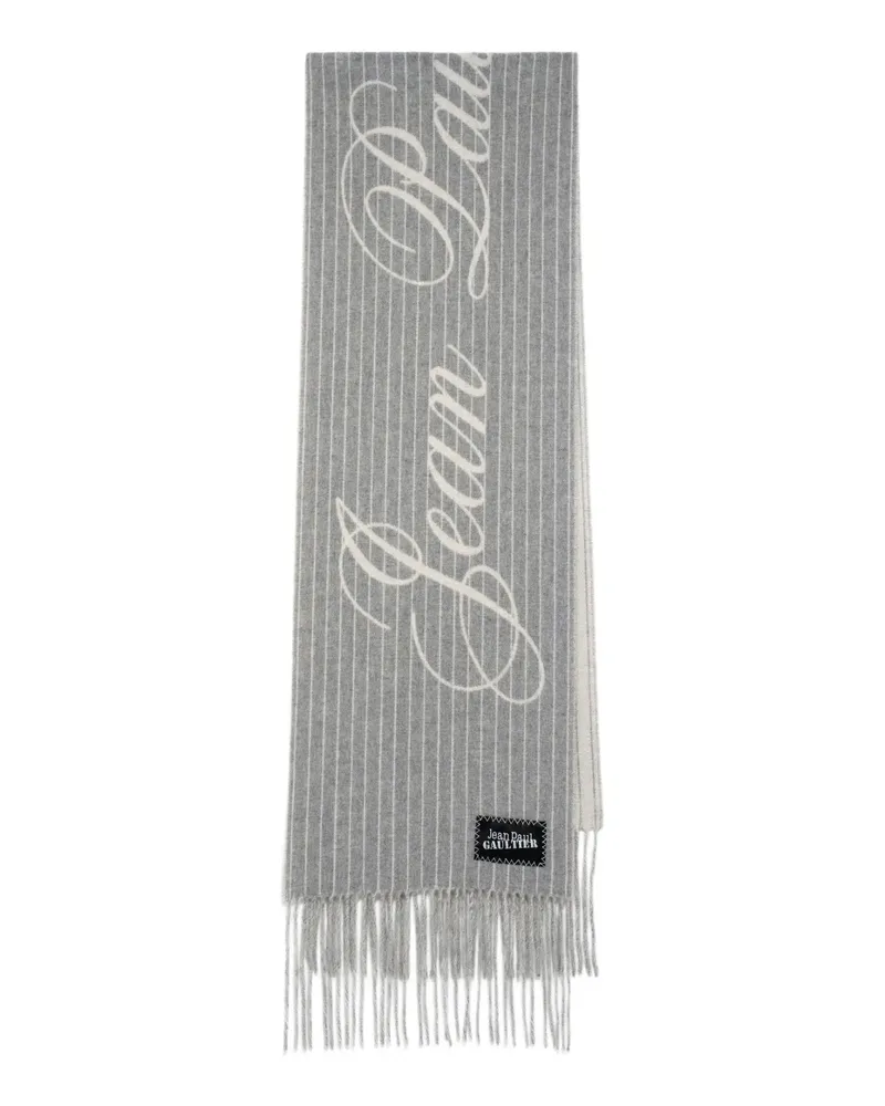 Jean Paul Gaultier Schal mit Nadelstreifen - Grau Grau