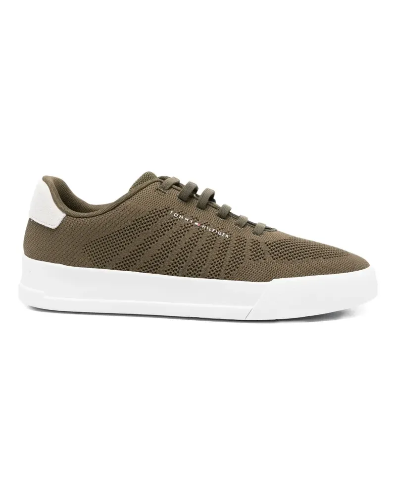 Tommy Hilfiger knit suede-trim sneakers - Grün Grün