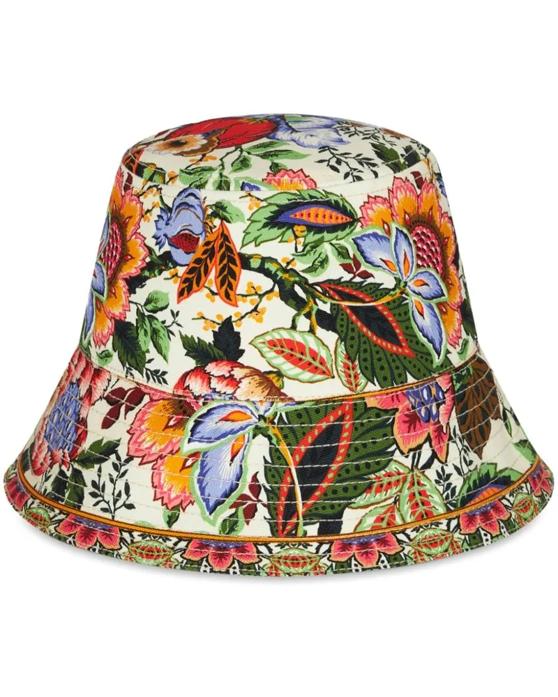 Etro Fischerhut mit Blumen-Print - Grün Grün