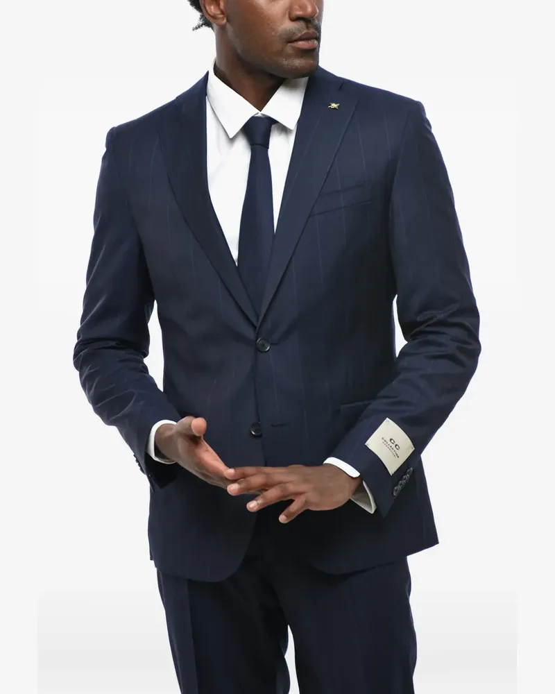 Corneliani pinstripe virgin-wool suit - Blau Blau