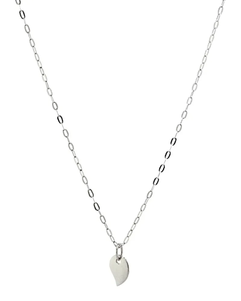 TAMARA COMOLLI 18kt Sparkle Heart Weißgoldhalskette - Silber Silber