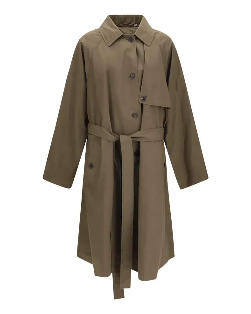 Calvin Klein belted storm-flap trench coat - Braun Braun