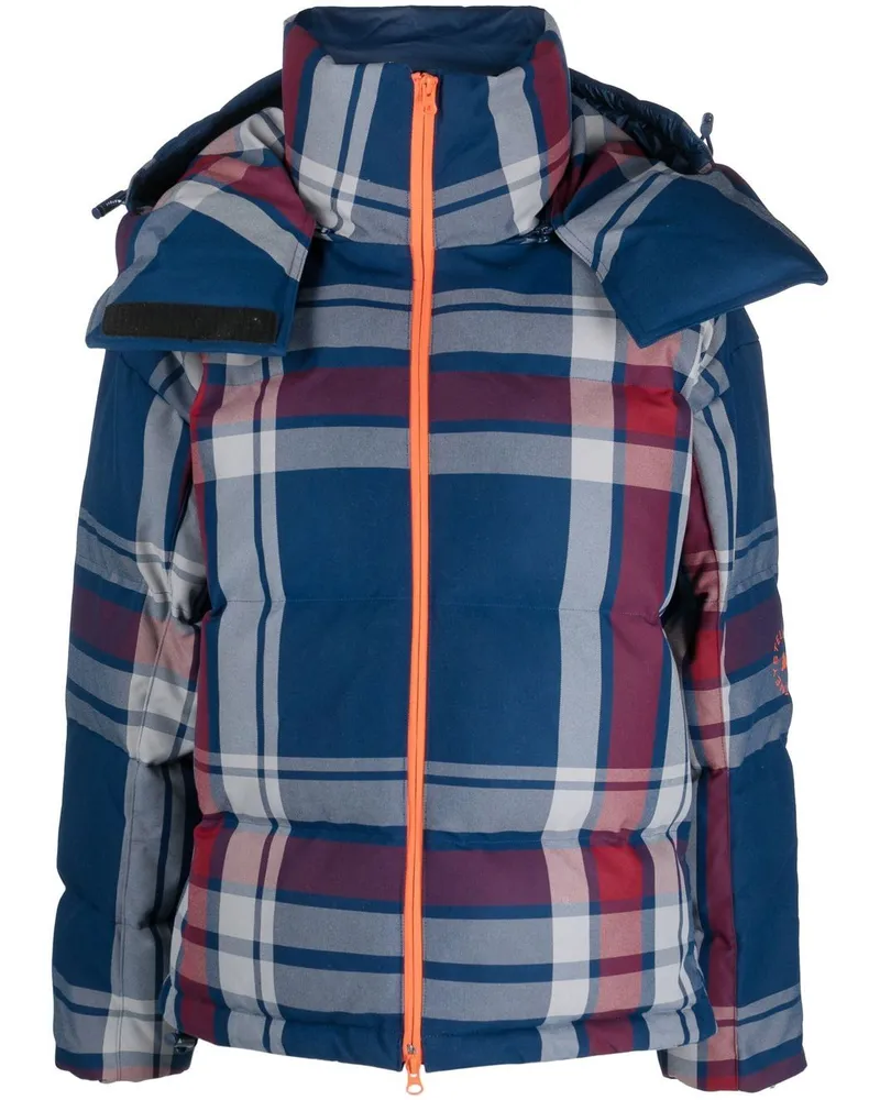 adidas Jacke mit Check Blau