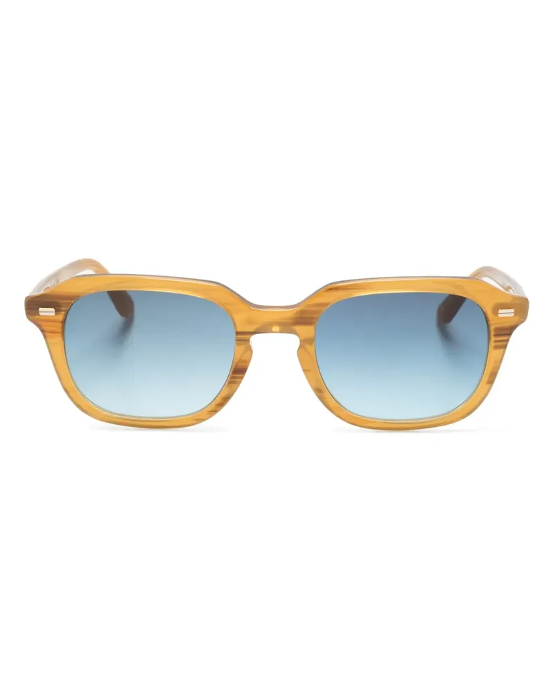 MOSCOT Gatkes Sonnenbrille mit eckigem Gestell - Gelb Gelb
