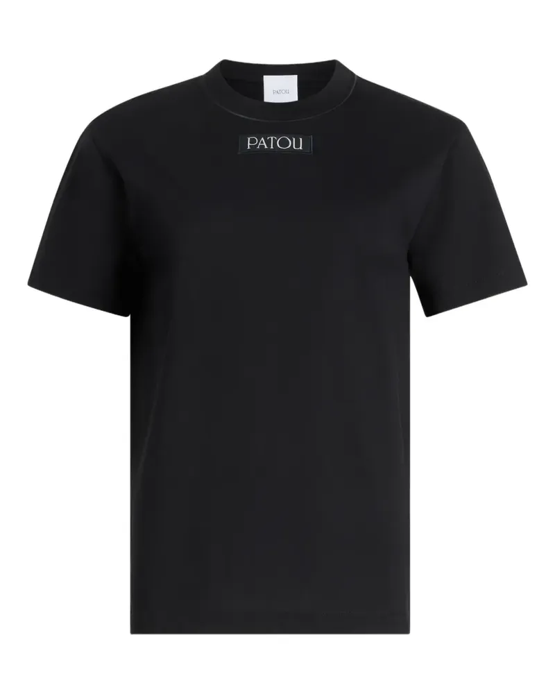 Patou T-Shirt mit Logo-Applikation - Schwarz Schwarz