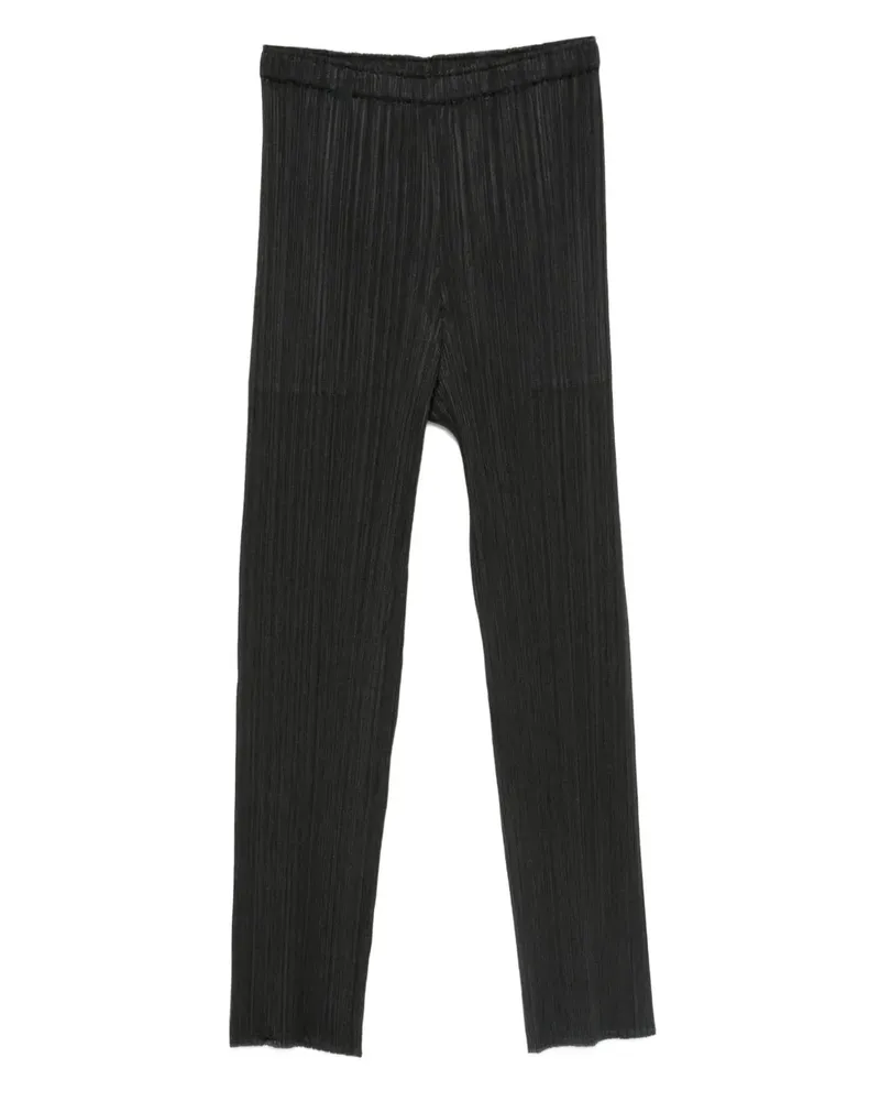 Issey Miyake Plissierte Hose - Schwarz Schwarz