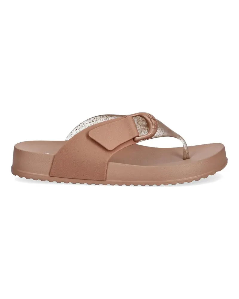 Melissa glitter-effect buckle-detail flip-flops - Rosa Rosa