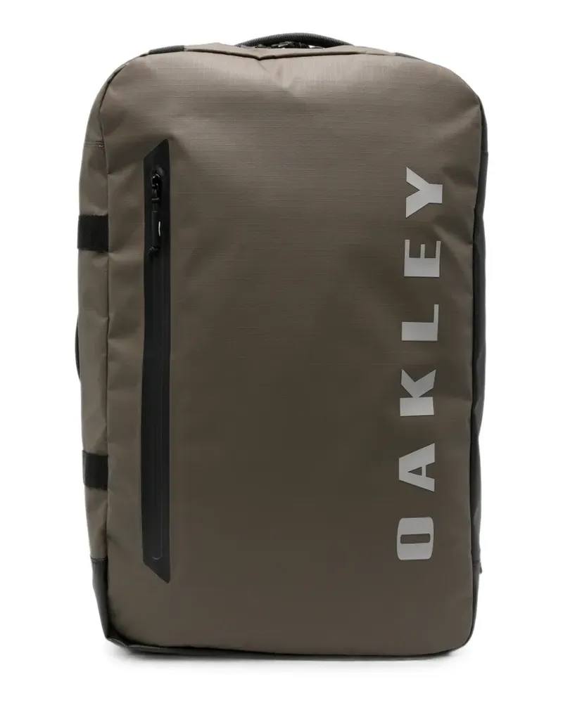 Oakley logo-print panelled backpack - Grau Grau