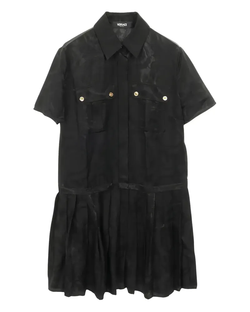 Versace Kleid mit Jacquardmuster - Schwarz Schwarz