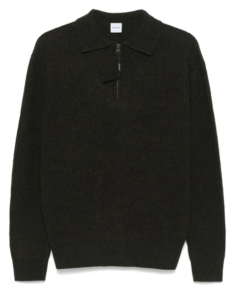 ASPESI Klassischer Pullover - Grün Grün