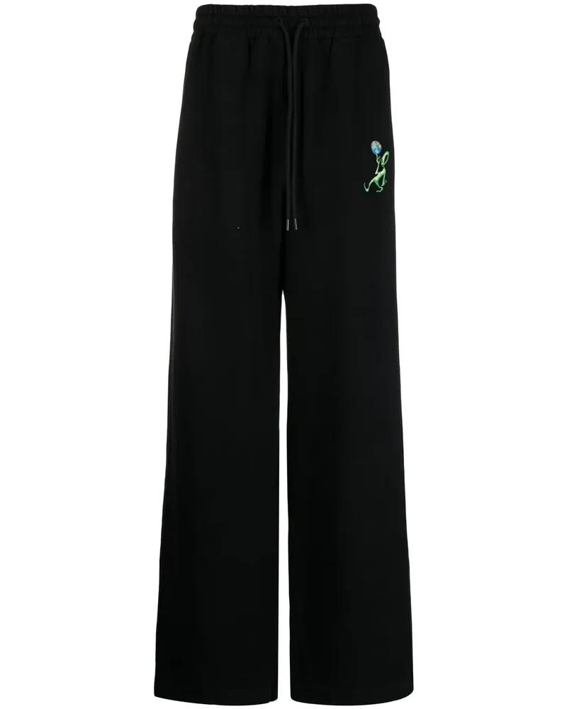 OFF-WHITE Jogginghose mit Alien-Print - Schwarz Schwarz