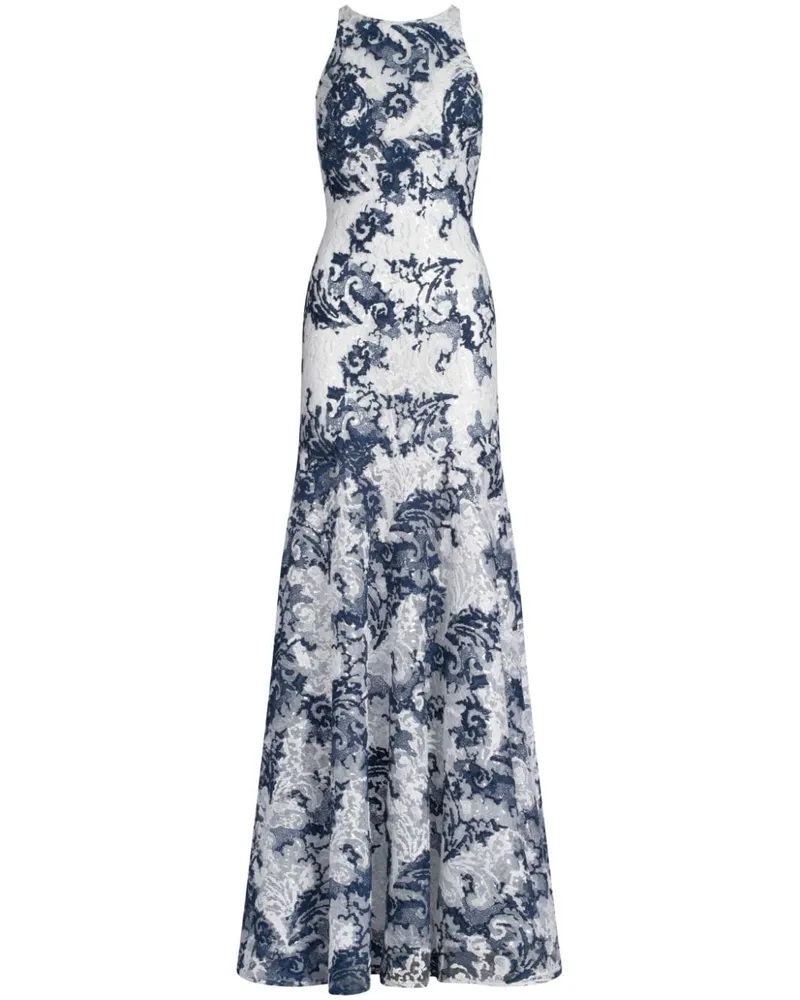 Silvia Tcherassi Chenoa Maxikleid mit Pailletten - Blau Blau