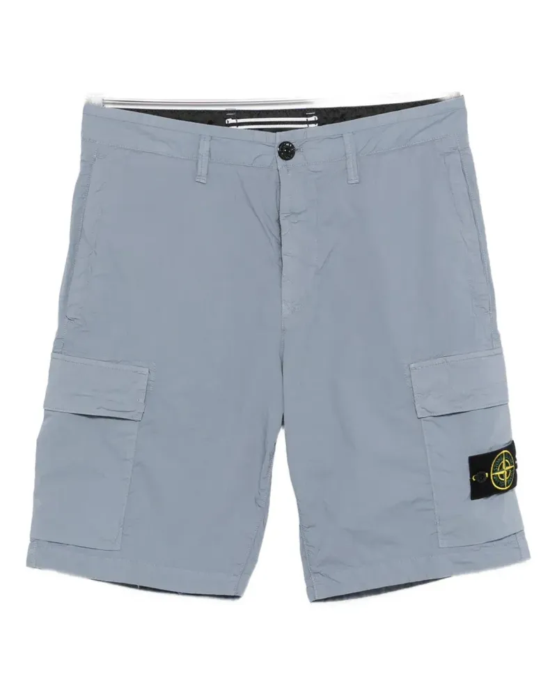 Stone Island logo-patch cargo shorts - Blau Blau
