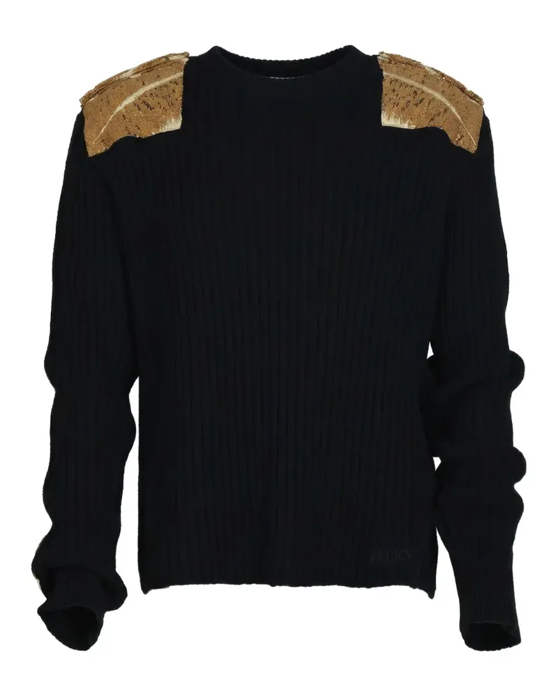 Valentino Garavani Pullover mit Schulter-Patches - Schwarz Schwarz