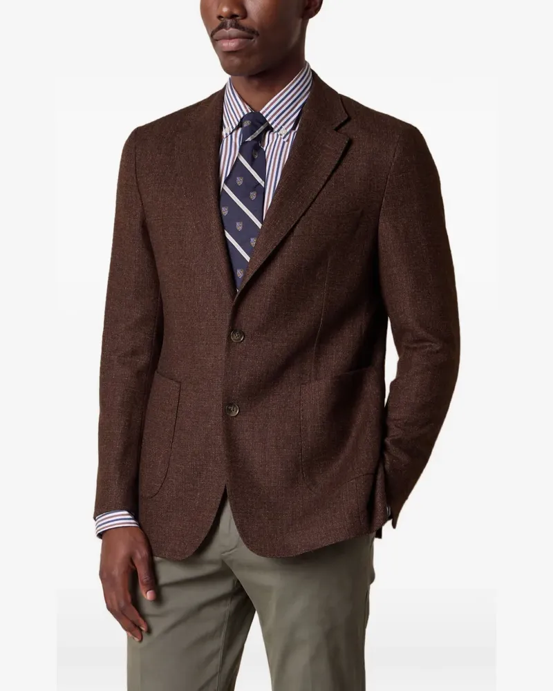 Brooks Brothers Sakko mit Slub-Textur - Braun Braun