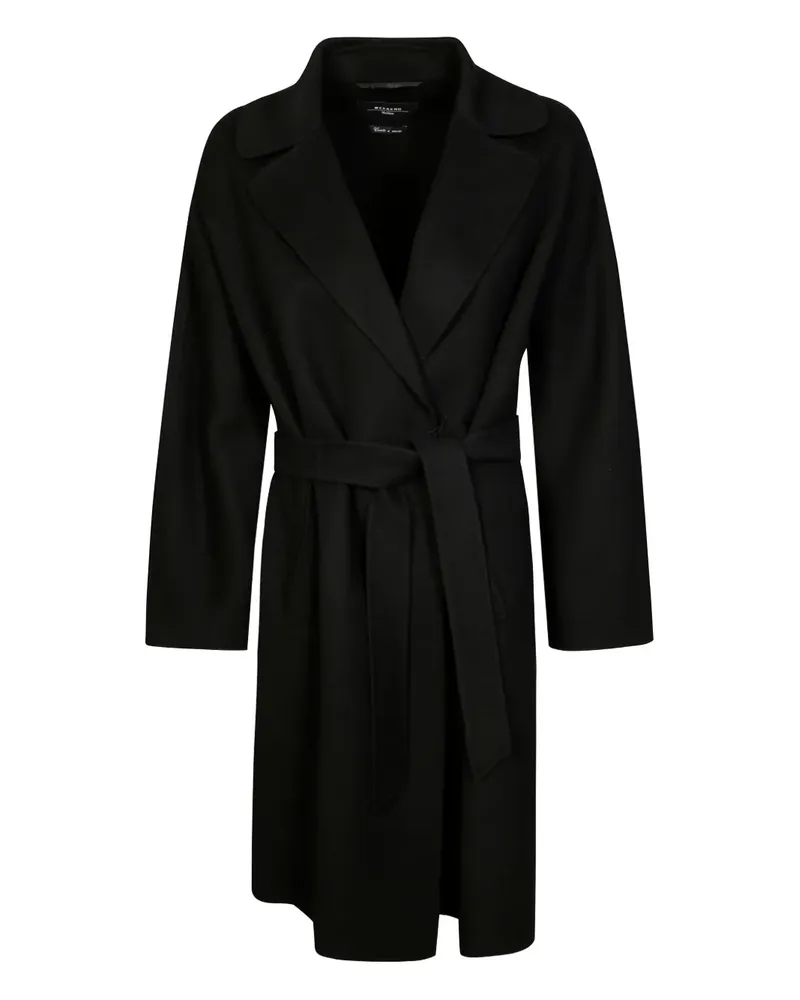Max Mara Mantel mit Gürtel - Schwarz Schwarz