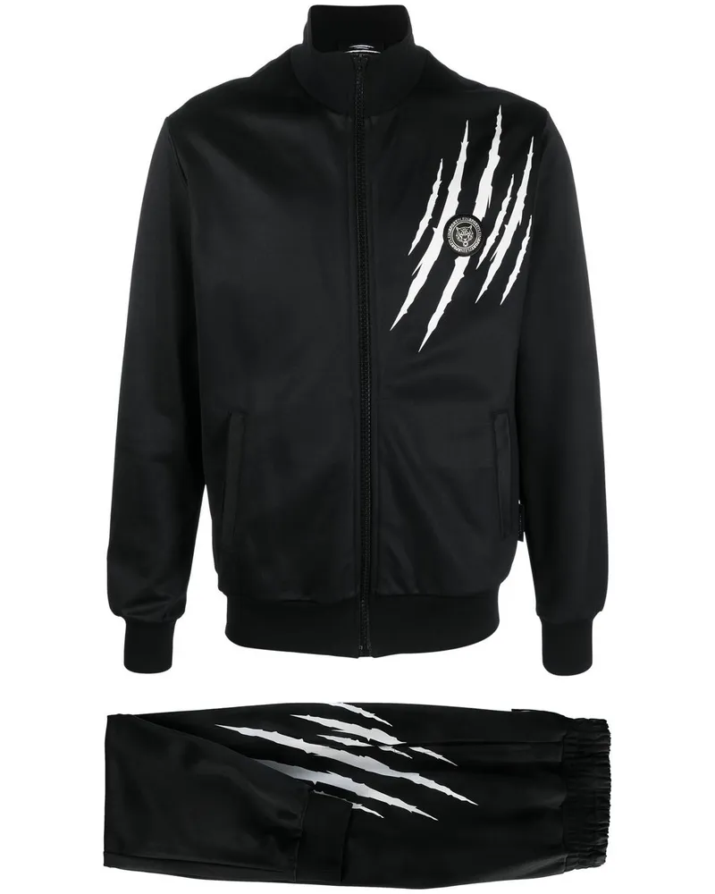 Philipp Plein Jogginghose mit Tiger-Print - Schwarz Schwarz