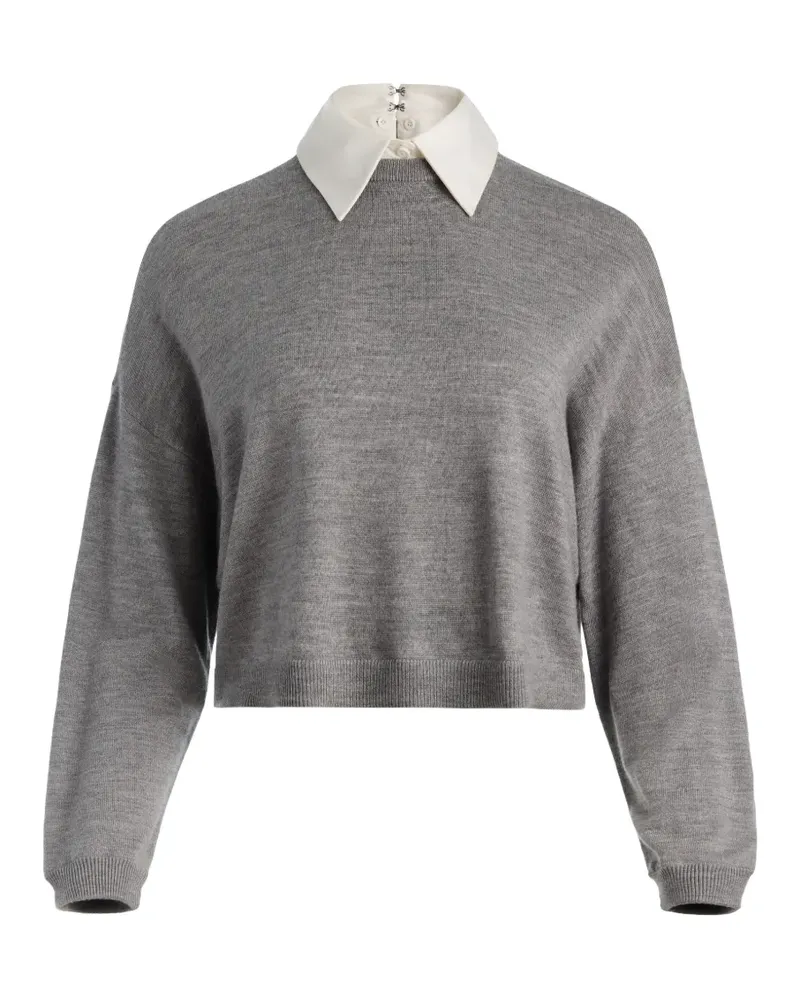 Alice + Olivia Rhett Pullover mit abnehmbarem Kragen - Grau Grau